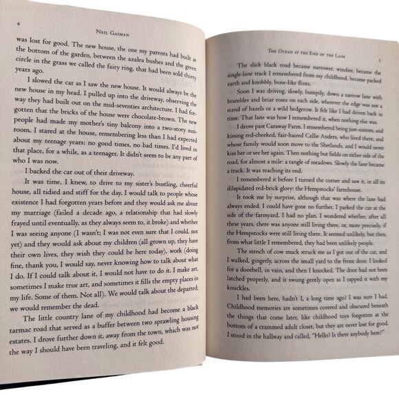 The Ocean At The End Of The Lane Hardcover Book Neil Gaiman Signed First Edition - Picture 8 of 16